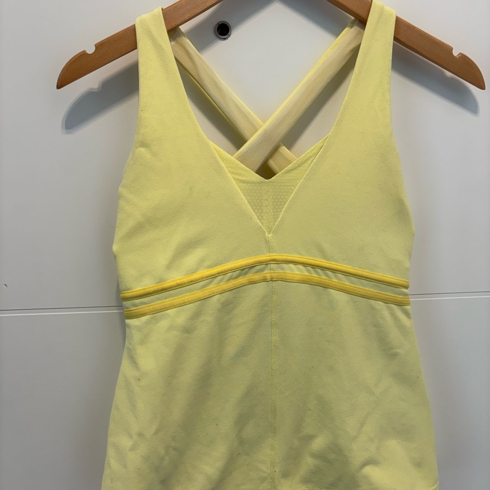lululemon athletica Yellow Crisscross Tank Top